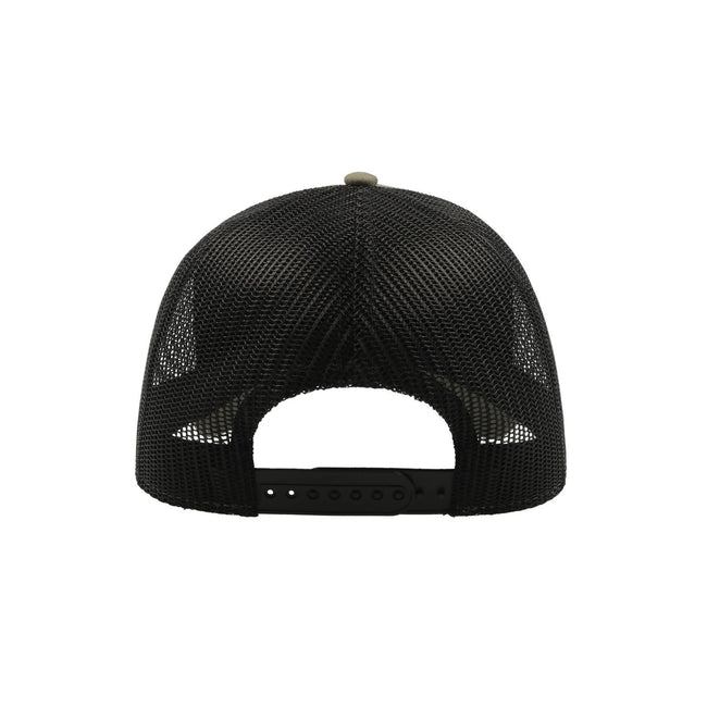 Olive-Black - Back - Atlantis Rapper Cotton 5 Panel Trucker Cap