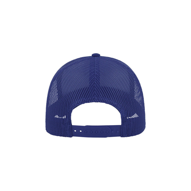 Royal Blue-Royal Blue - Back - Atlantis Rapper Cotton 5 Panel Trucker Cap