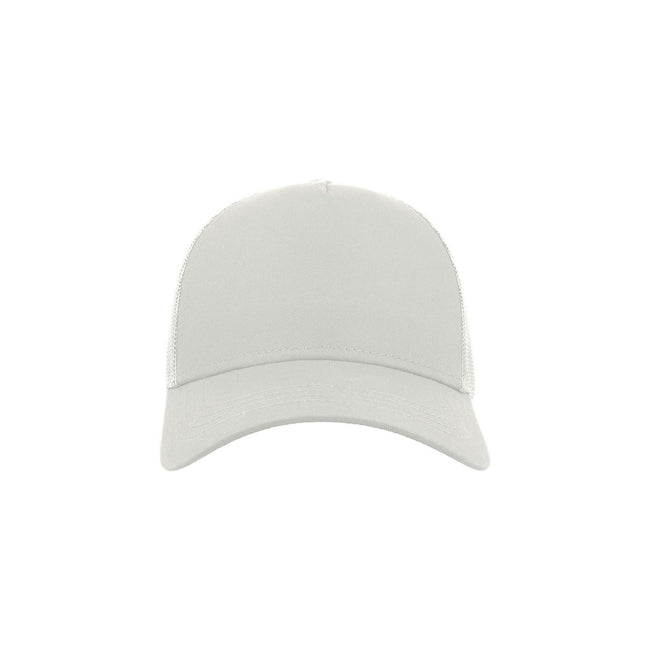 White-White - Pack Shot - Atlantis Rapper Cotton 5 Panel Trucker Cap