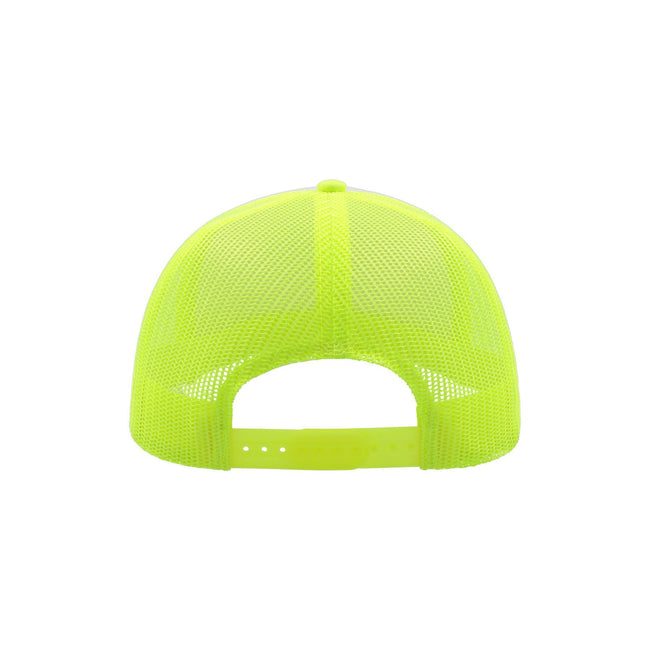 Safety Yellow-White - Back - Atlantis Rapper 5 Panel Trucker Cap