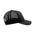 Black-Black - Side - Atlantis Rapper 5 Panel Trucker Cap