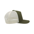 Olive - Side - Atlantis Record Mid Visor 5 Panel Trucker Cap