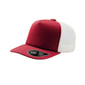 Red - Front - Atlantis Record Mid Visor 5 Panel Trucker Cap