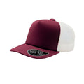 Burgundy - Front - Atlantis Record Mid Visor 5 Panel Trucker Cap