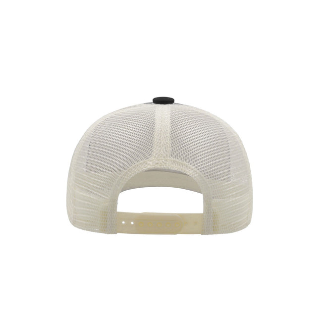 Black - Back - Atlantis Record Mid Visor 5 Panel Trucker Cap