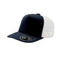 Navy - Front - Atlantis Record Mid Visor 5 Panel Trucker Cap