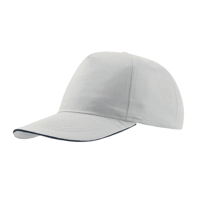 White - Front - Atlantis Start 5 Sandwich 5 Panel Cap
