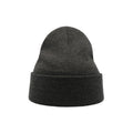 Grey - Side - Atlantis Wind Double Skin Beanie With Turn Up