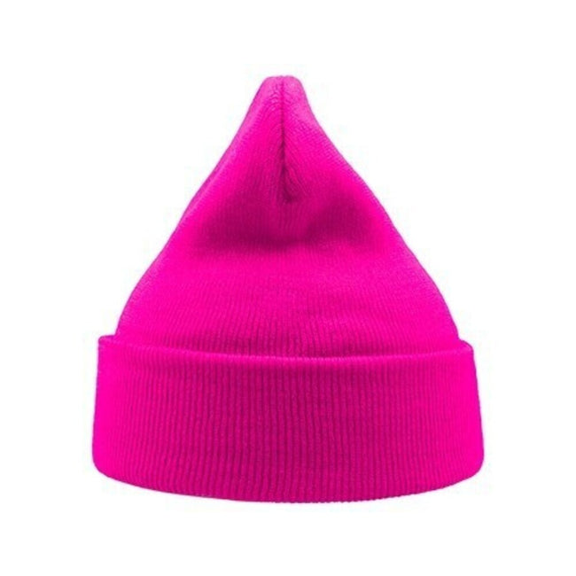 Fuchsia - Back - Atlantis Wind Double Skin Beanie With Turn Up