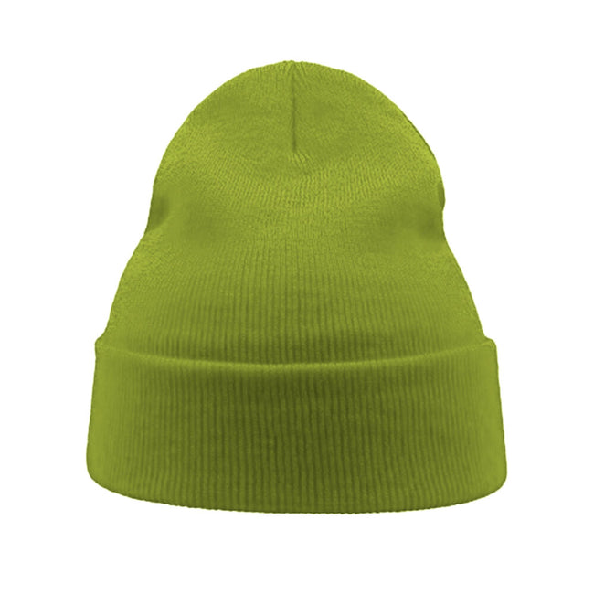 Lime - Side - Atlantis Wind Double Skin Beanie With Turn Up