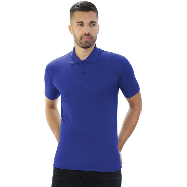 Royal Blue - Side - Casual Classic Mens Pique Polo