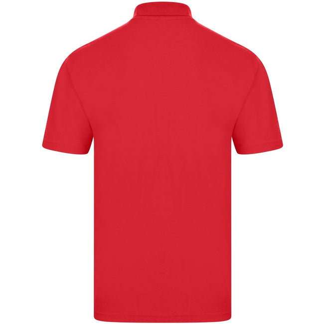 Red - Back - Casual Classic Mens Pique Polo