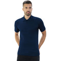 Navy - Side - Casual Classic Mens Pique Polo