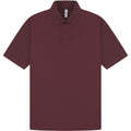 Maroon - Front - Casual Classic Mens Pique Polo