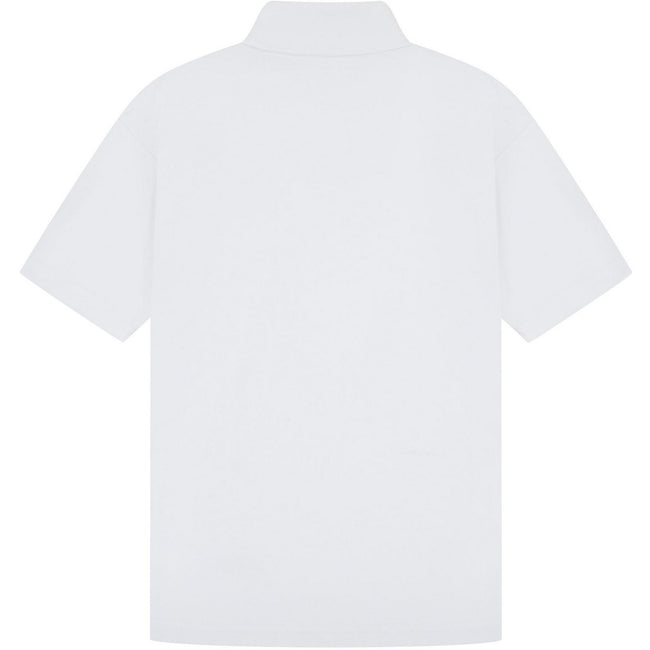 White - Back - Casual Classic Mens Pique Polo