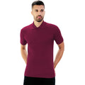 Maroon - Side - Casual Classic Mens Pique Polo
