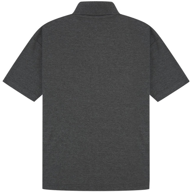 Dark Heather - Back - Casual Classic Mens Pique Polo