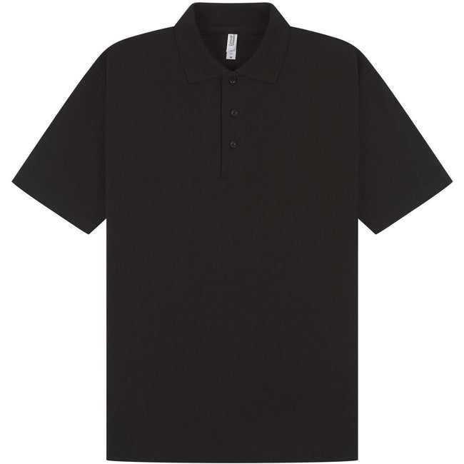 Black - Front - Casual Classic Mens Pique Polo
