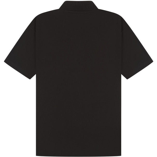 Black - Back - Casual Classic Mens Pique Polo
