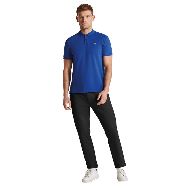 Cobalt - Side - Casual Classic Mens Pique Polo