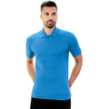 Sapphire Blue - Side - Casual Classic Mens Pique Polo