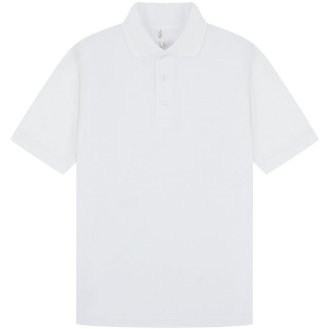 White - Front - Casual Classic Mens Pique Polo