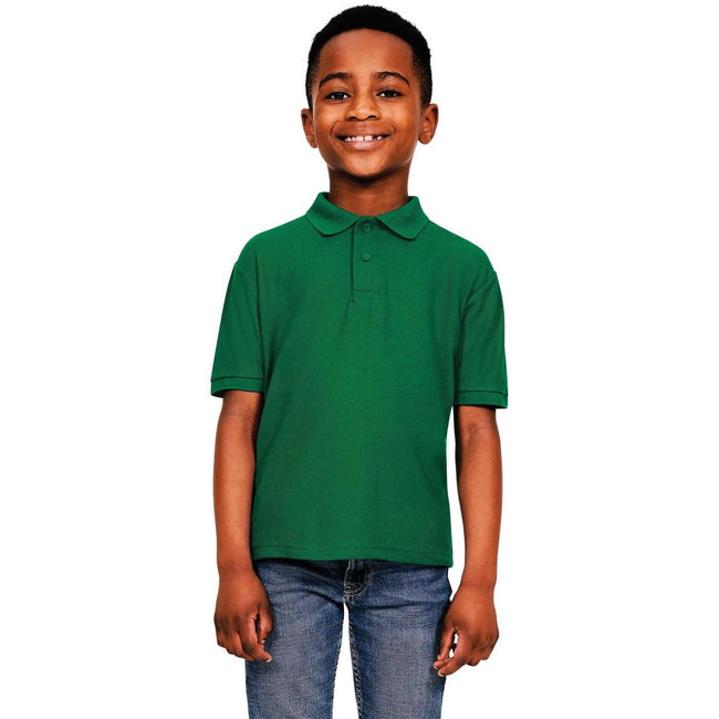 Forest Green - Front - Casual Classic Childrens-Kids Polo