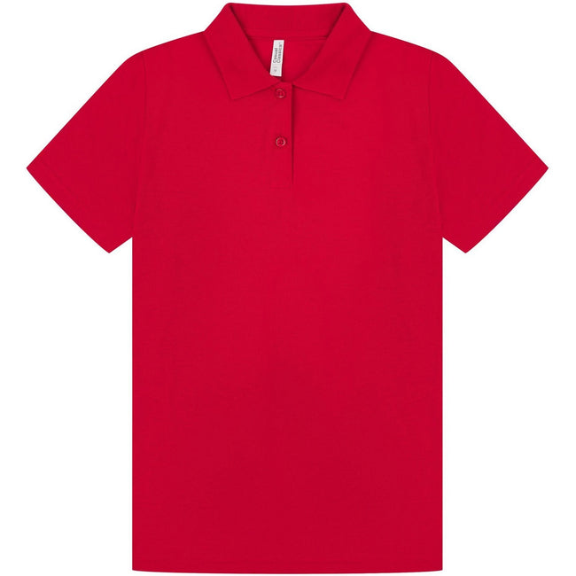 Red - Front - Casual Classic Womens-Ladies Polo