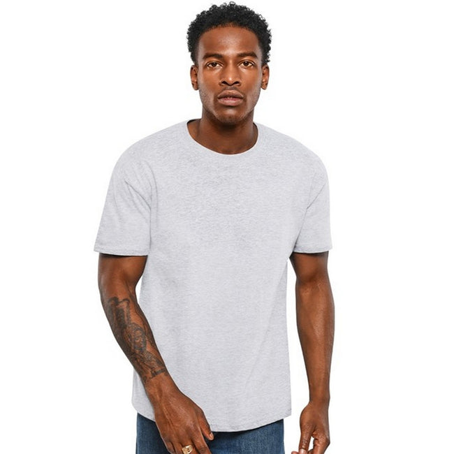 Heather Grey - Back - Casual Classic Mens Ringspun Tee