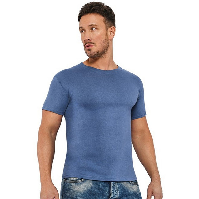 Indigo Blue - Back - Casual Classic Mens Ringspun Tee