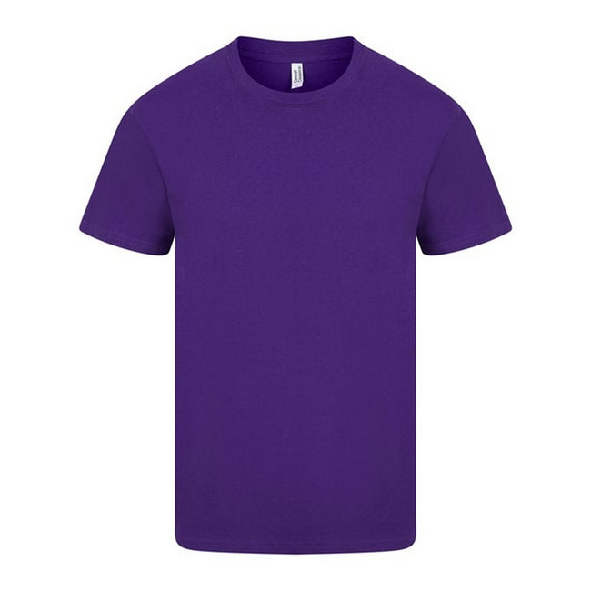 Purple - Front - Casual Classic Mens Ringspun Tee