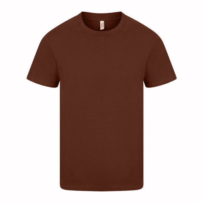 Chocolate - Front - Casual Classic Mens Ringspun Tee
