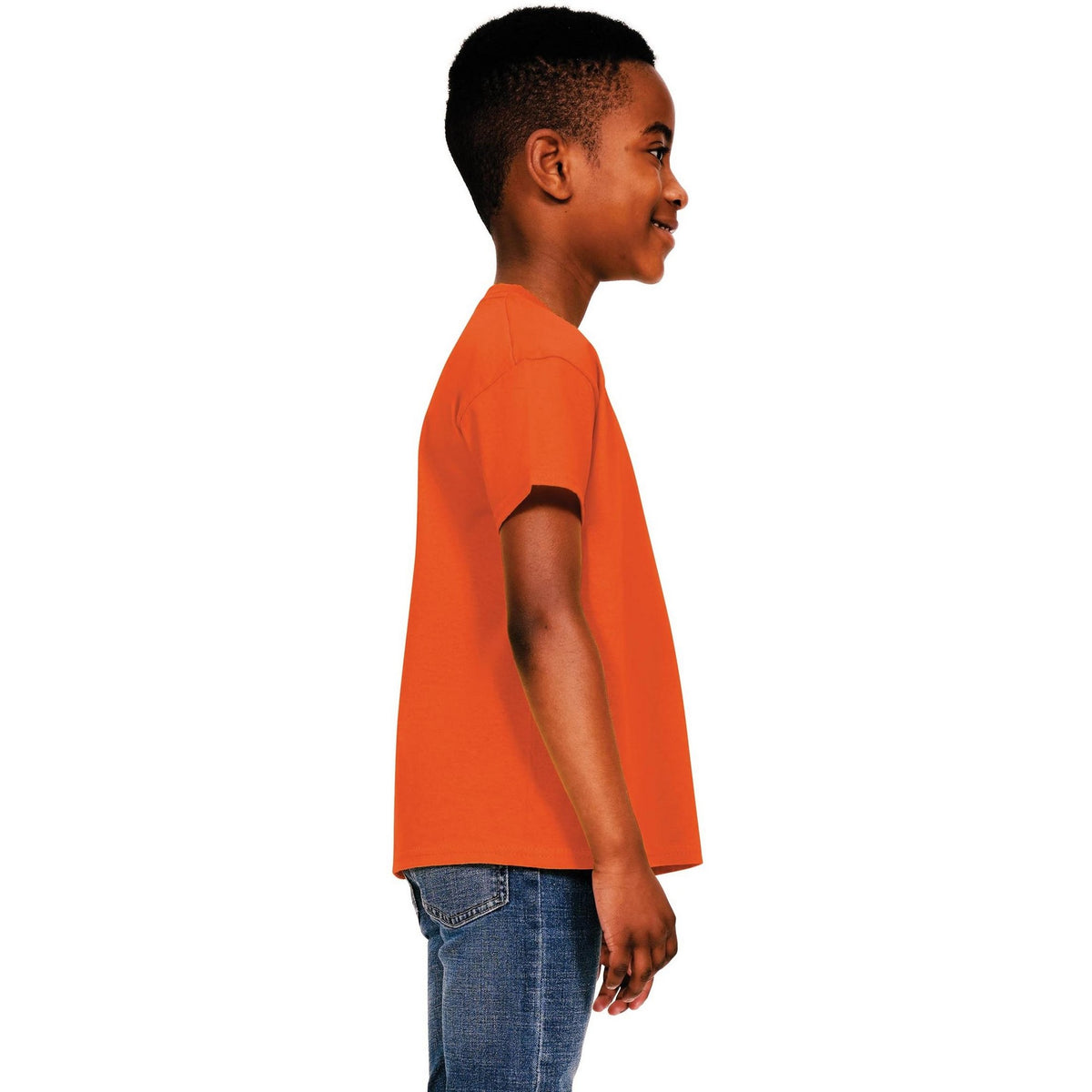 Orange - Close up - Casual Classic Childrens-Kids Ringspun Tee