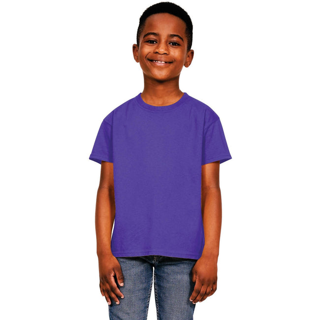 Purple - Front - Casual Classic Childrens-Kids Ringspun Tee