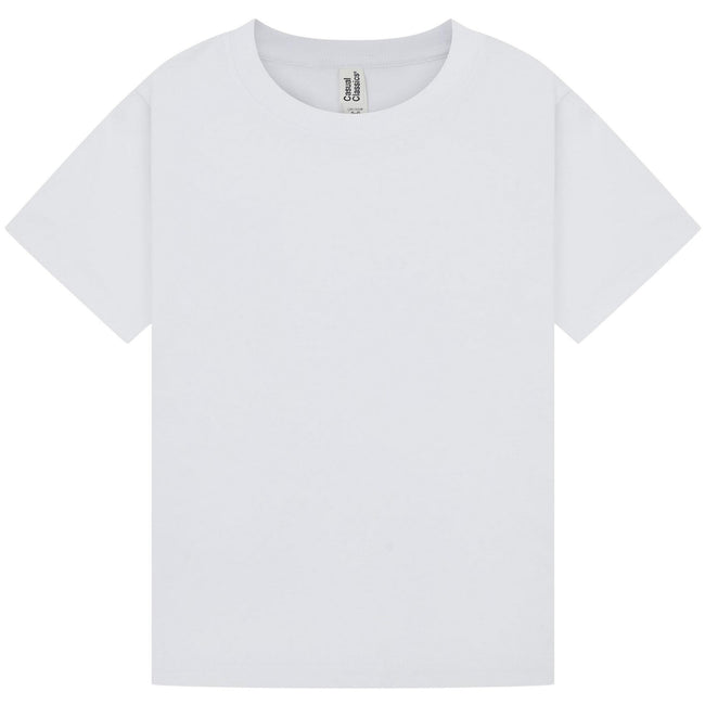 White - Front - Casual Classic  Childrens-Kids Ringspun Tee