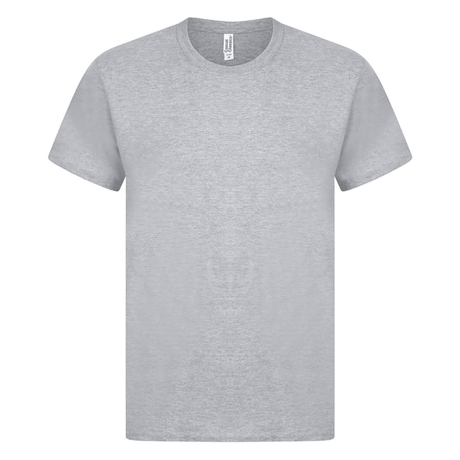 Heather Grey - Front - Casual Classics Mens Premium Ringspun Tee