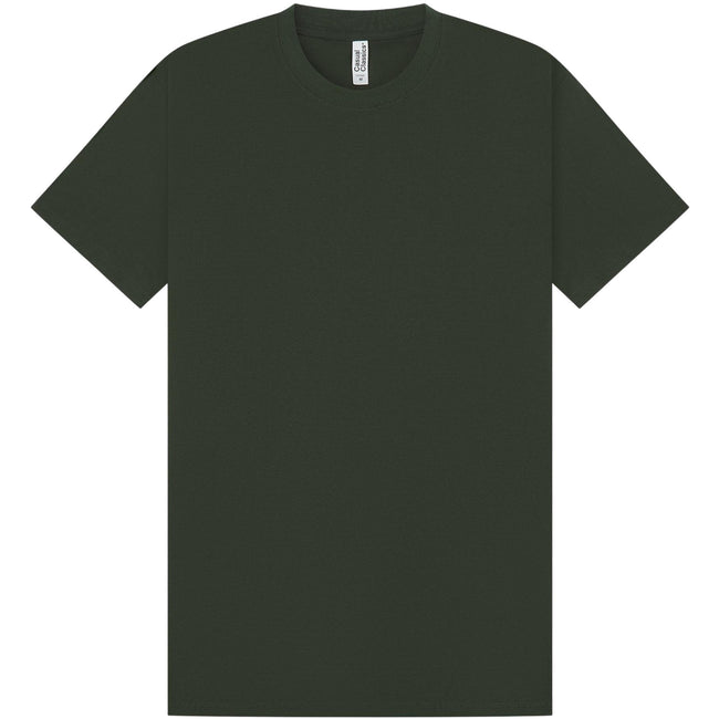 Forest Green - Front - Casual Classics Mens Premium Ringspun Tee