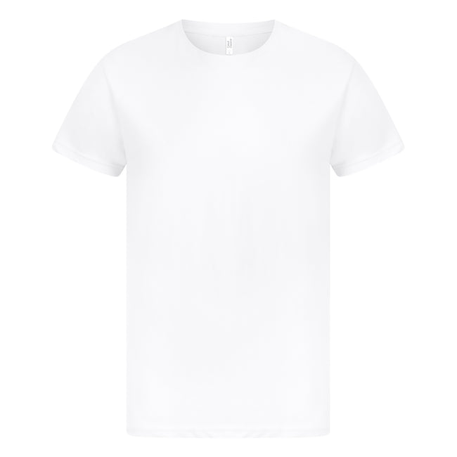 White - Front - Casual Classics Mens Premium Ringspun Tee