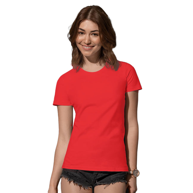 Scarlet Red - Back - Stedman Womens-Ladies Comfort Tee