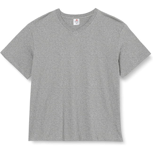 Heather Grey - Front - Stedman Mens Classic V Neck Tee