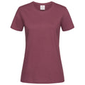 Burgundy Red - Front - Stedman Womens-Ladies Classic Tee