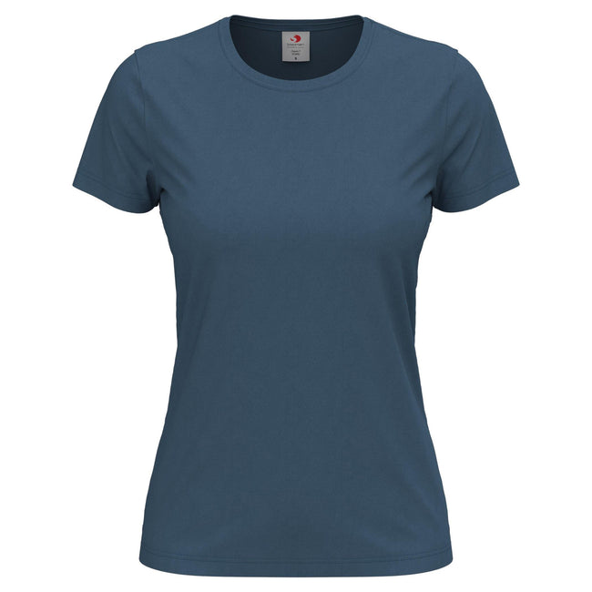 Denim Blue - Front - Stedman Womens-Ladies Classic Tee