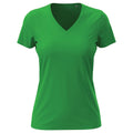 Kelly Green - Front - Stedman Womens-Ladies Classic V Neck Tee
