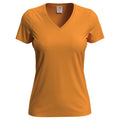 Orange - Front - Stedman Womens-Ladies Classic V Neck Tee