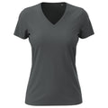 Slate Grey - Front - Stedman Womens-Ladies Classic V Neck Tee