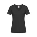 Black Opal - Front - Stedman Womens-Ladies Classic V Neck Tee