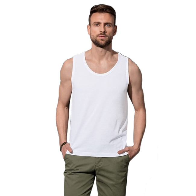 White - Back - Stedman Mens Classic Tank Top