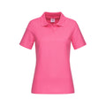 Sweet Pink - Front - Stedman Womens-Ladies Cotton Polo