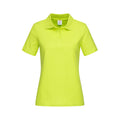 Bright Lime - Front - Stedman Womens-Ladies Cotton Polo