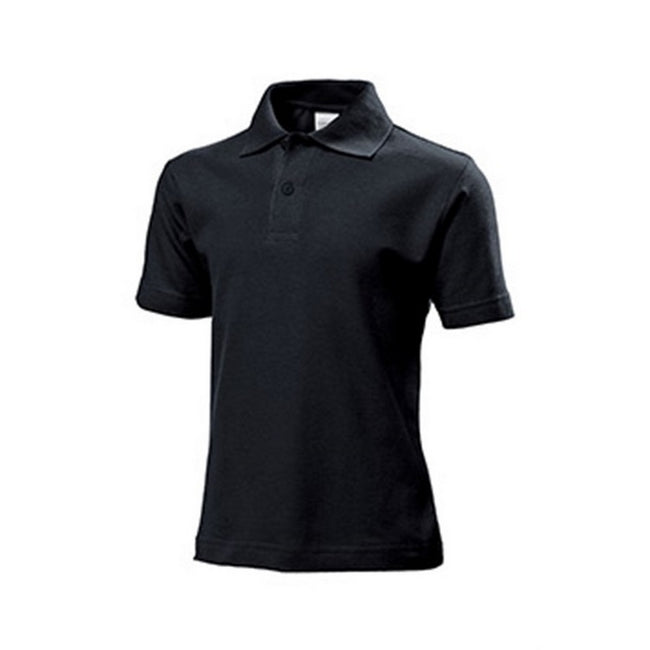 Black Opal - Back - Stedman Childrens-Kids Cotton Polo